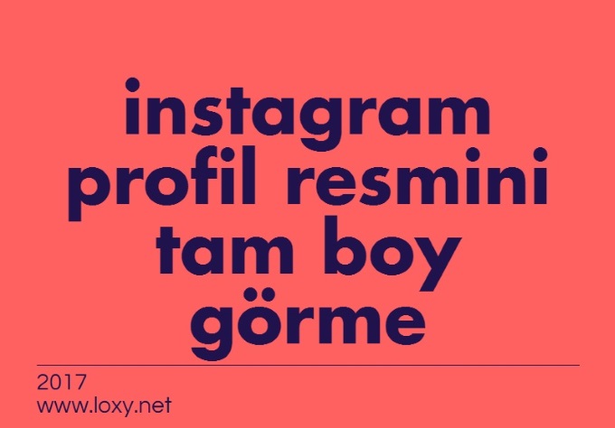 Instagram Profil Resmini Tam Boyut Görme