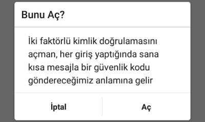 iki faktörlü kimlik doğrulaması nedir